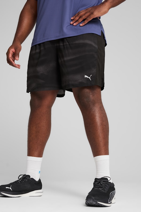 VELOCITY All-Over Print 7" Running Shorts Men, PUMA Black, extralarge